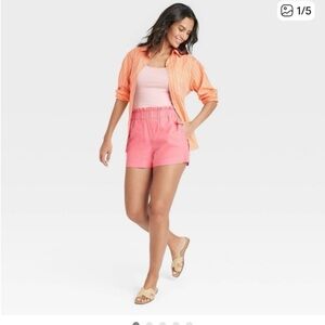 a new day Women's High Waist Pink Shorts